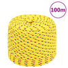 vidaXL B&aring;ttau gul 6 mm 100 m polypropylen