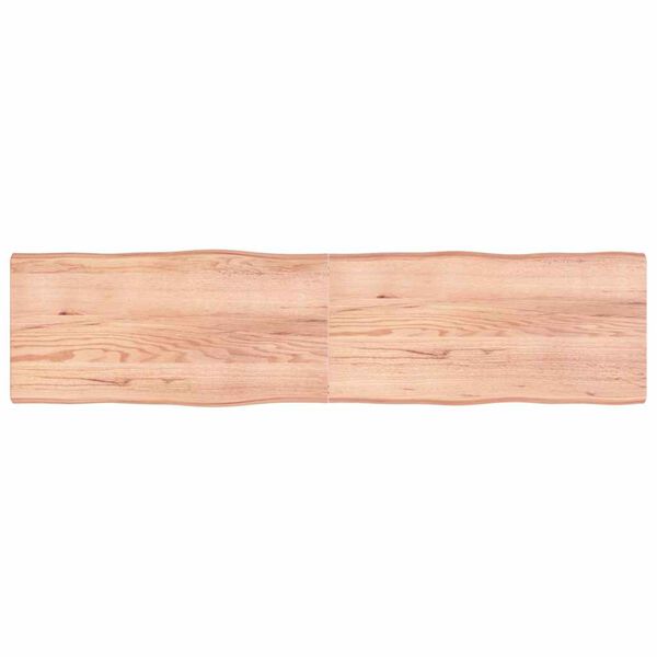 vidaXL Bordplate lysebrun 200x50x(2-6)cm behandlet heltre naturlig