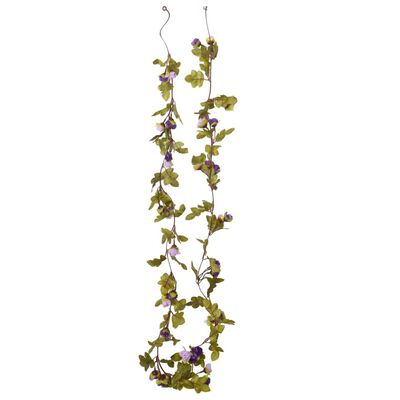vidaXL Kunstige blomsterkranser 6 stk lyselilla 215 cm