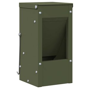 vidaXL Kaninf&ocirc;rer Olivengr&oslash;nn 12,5 x 12,5 x 25 cm 1,5 kg