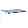 vidaXL Automatisk uttrekkbar markise 600x350 cm bl&aring; og hvit