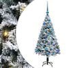 vidaXL Kunstig juletre Hvit 120 cm PVC og St&aring;l og Plast