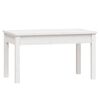 vidaXL Hagebenk hvit 80x44x45 cm heltre furu