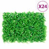 vidaXL Gjerde med kunstige blader 24 stk gr&oslash;nn 40x60 cm