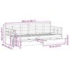 vidaXL Dagseng med skuffer 80x200 cm heltre furu