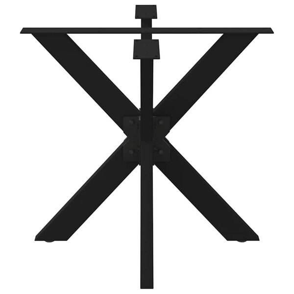 vidaXL Spisebordben edderkoppformet svart 85x85x(72-73) cm st&aring;l