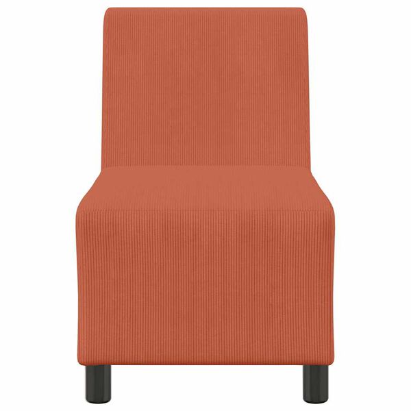 vidaXL | Modul Sofa Enhet Armfri | Oransje 55 x 74 x 82 cm Kordfløyel