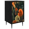 vidaXL Nattbordskap ZAANDAM Svart eik 36 x 33 x 61 cm Konstruert tre