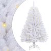 vidaXL Kunstig juletre med 150 LED Hvit 120 cm PVC og metall