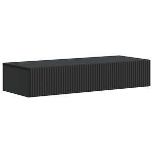 vidaXL Vegghengt Sidebord Svart 87,5 x 34,5 x 17 cm Konstruert tre