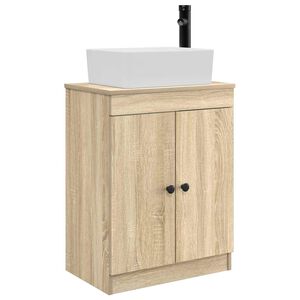 vidaXL Badm&oslash;bel med vask Sonoma eik 54 x 35 x 83 cm Konstruert tre