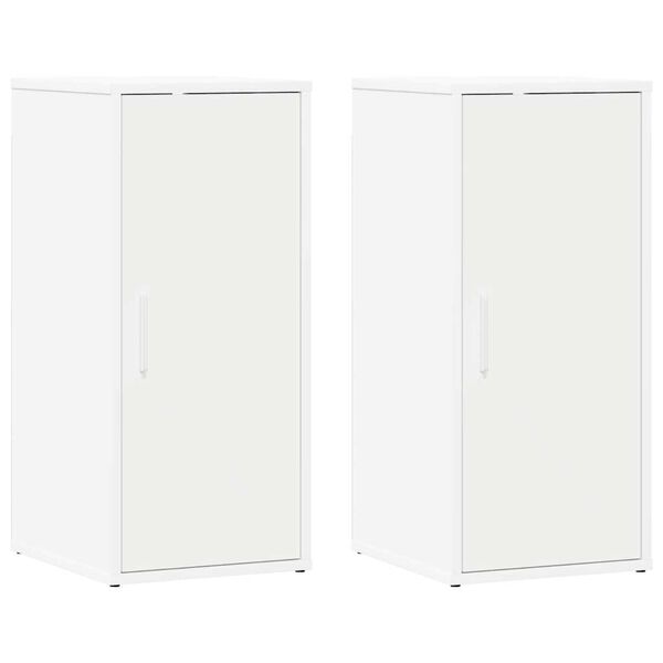 vidaXL Skoskap hvit 2 stk 32x35x70 cm sponplate