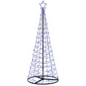 vidaXL LED-spiraljuletre med fot EKENAS 180 cm 220 LED-lys Bl&aring;