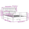 vidaXL Seng med bokhylle uten madrass hvit 150x200 cm heltre furu