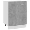 vidaXL Bunnskap "Lyon" betonggr&aring; 60x46x81,5 cm konstruert tre