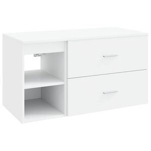 vidaXL Baderomsinnredningssett 2 pcs Hvit Konstruert tre