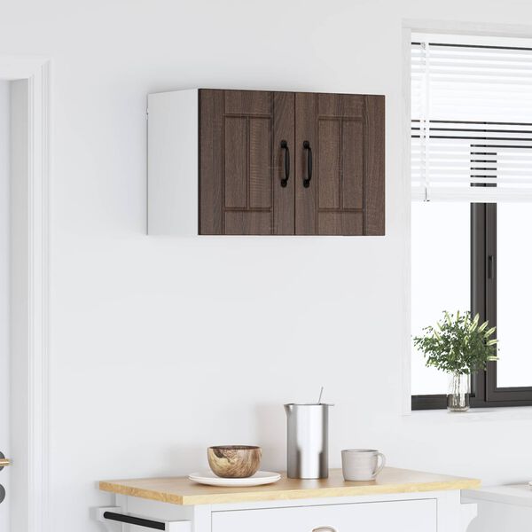 vidaXL Kj&oslash;kken veggskap Brun Eik 60 x 31 x 40 cm Konstruert tre