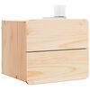 vidaXL Nattbord med skuff 2 pcs Naturlig 39 x 34 x 33 cm Heltre furu