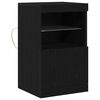 vidaXL LED sideboard Svart Eik 41 x 37 x 67 cm Konstruert tre