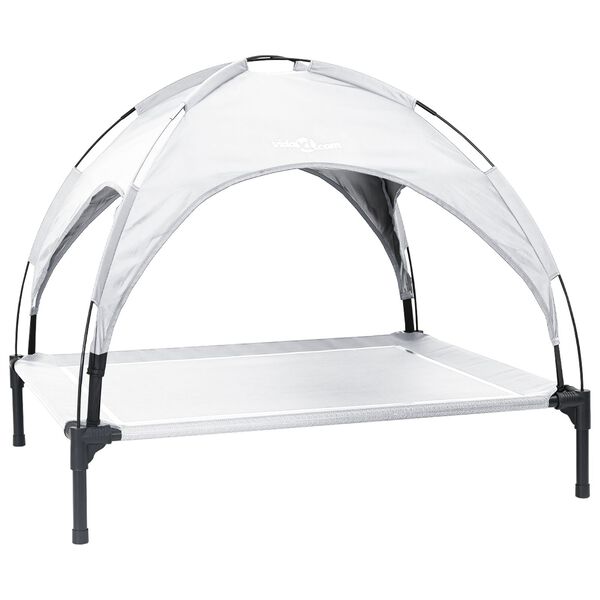 vidaXL Hundeseng S&oslash;lvgr&aring; 104 x 86 x 84,5 cm St&aring;l