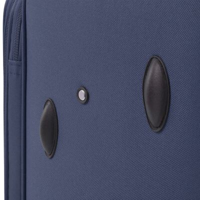 vidaXL Mykt koffertsett i 3 deler marineblå