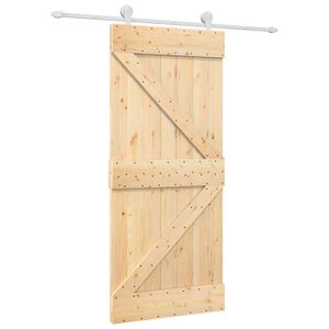 vidaXL Skyved&oslash;r Naturlig og Hvit 90 x 210 cm Heltre furu