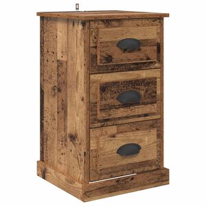 vidaXL Nattbordskap Gamle tre 39 x 39 x 67,5 cm Konstruert tre