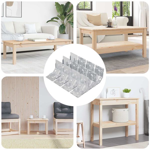 vidaXL Konsoll 12 pcs Sinkbelagt 106 x 55 x 1,5mm St&aring;l