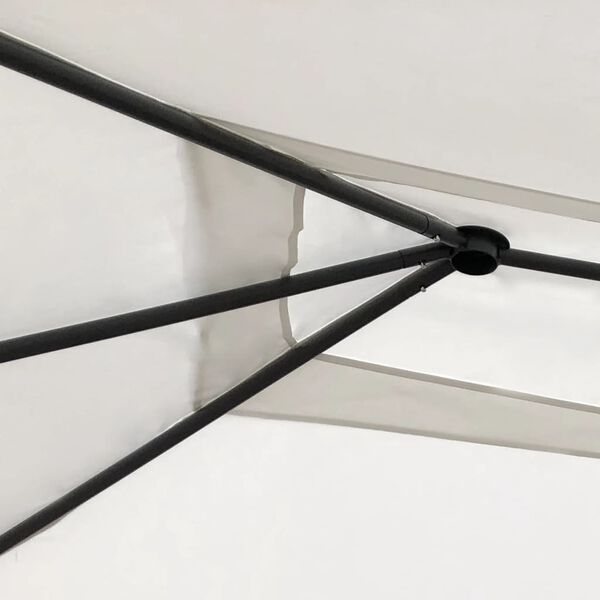 vidaXL Paviljong med stolpetrekk 2,98x5,3x2,59 m krem 160 g/m²