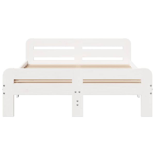 vidaXL Sengeramme uten madrass hvit 180x200 cm heltre furu