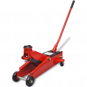Lavprofil hydraulisk gulv jekk 3 tonn, r&oslash;d