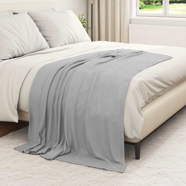 vidaXL Kastepledd 6 pcs Gr&aring; 170 x 130 cm Fleece