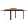 vidaXL Gazebo uten sidevegg 4 x 4 m Beige og Brun