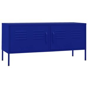 vidaXL TV-benk marinebl&aring; 105x35x50 cm st&aring;l