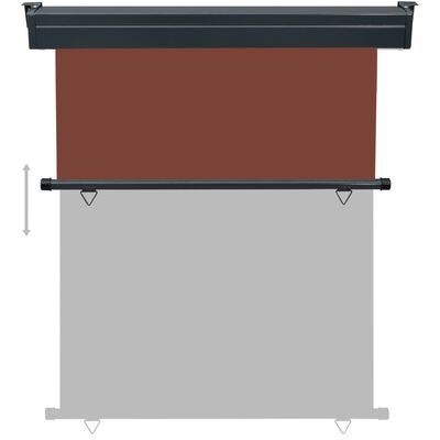 vidaXL Sidemarkise for balkong 140x250 cm brun
