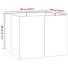 vidaXL Plantekasse olivengr&oslash;nn 100x100x80 cm st&aring;l