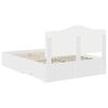 vidaXL Sengestamme med hodegjerde Hvit 140 x 200 cm Konstruert tre