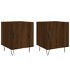 vidaXL Nattbord 2 stk brun eik 40x40x50 cm konstruert tre