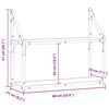 vidaXL Vegghylle med hylle Svart eik 60 x 21 x 51 cm Konstruert tre