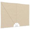 vidaXL Sammenleggbar sidemarkise for terrasse krem 300x200 cm