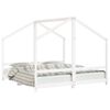 vidaXL Barnesengeramme hvit 2x(90x190) cm heltre furu