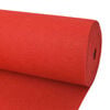vidaXL Teppe Ensfarget R&oslash;d 1,2 x 12 m Polyester