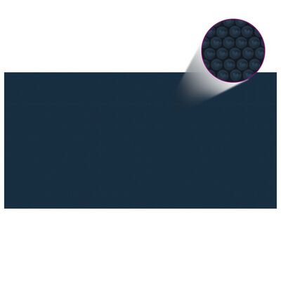 vidaXL Flytende solarduk til basseng PE 400x200 cm svart og blå
