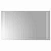 vidaXL LED Badevindu med speil Gjennomsiktig 50 x 30 cm herdet glass