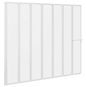 vidaXL Badekarskjerm 140 x 168 cm 7 paneler sammenleggbare + h&aring;ndklehylle