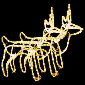 vidaXL Julereinsdyrfigurer 2 stk varmhvit 60x30x60 cm