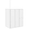 vidaXL Badskjerm Frostet 120 x 70 x 137 cm Aluminium