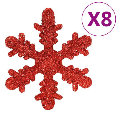 vidaXL Julekulesett 111 deler rød polystyren
