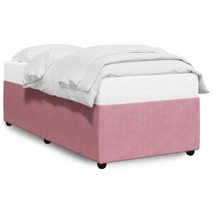 vidaXL Sengeramme rosa 90x200 cm fl&oslash;yel