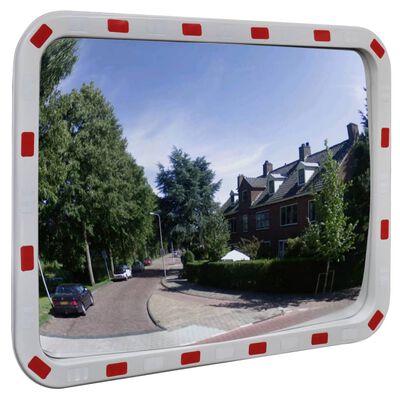 vidaXL Trafikkspeil firkantet 60 x 80 cm med reflekser
